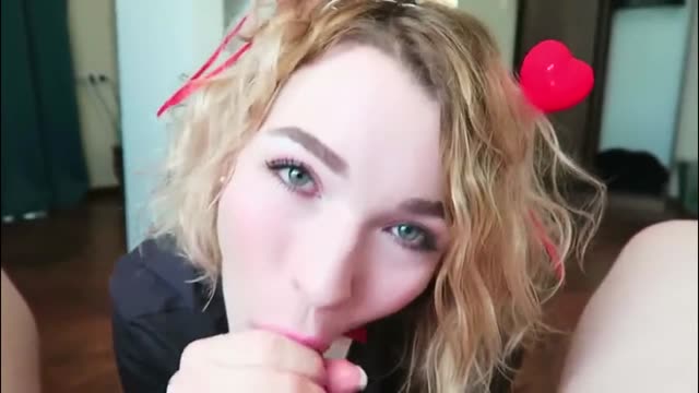 Sister seduced brother, swallowing cock to the base and wiggling ass before hard fuck