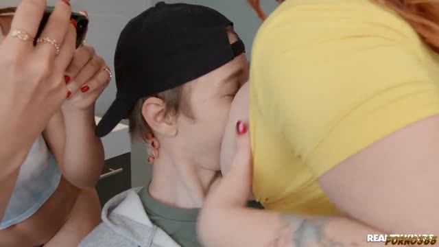 Redheaded Stepmother and Her Friend Gave in to Temptation with the Young Stepson