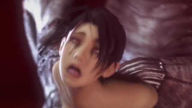 Tiny Asian Girl Squirms Under the Assault of a Horned Demon with a Huge Cock