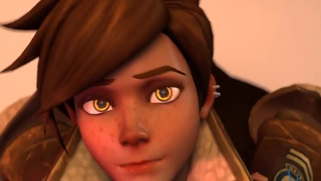 Трейсер из Overwatch кричит от страсти и кончает глубоко в киску после жёсткого траха