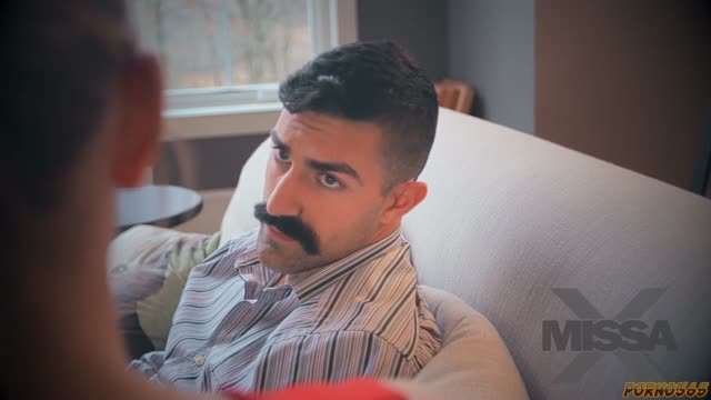 Russian Stepsister and Mustachioed Partner: Hard Sex with a Creampie Finish
