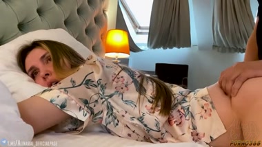 Stepson Secretly Undresses His Stepmother, Who Pretends to Be Asleep, and Becomes Intimate with Her